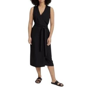 Everlane Japanese GoWeave Sleeveless Wrap Dress